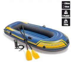 BATEAU GONFLABLE INTEX CHALLENGER 2 + 2 RAMES + GONFLEUR 9 BATEAU GONFLABLE INTEX CHALLENGER 2 + 2 RAMES + GONFLEUR -Nautigames Magasin bateau gonflable intex challenger 2 2 rames gonfleur 2