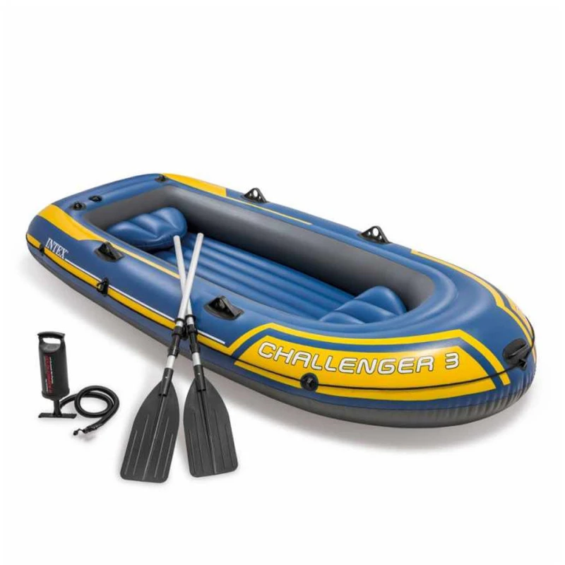 BATEAU GONFLABLE INTEX CHALLENGER 3 + 2 RAMES + GONFLEUR 5 BATEAU GONFLABLE INTEX CHALLENGER 3 + 2 RAMES + GONFLEUR – Image 5