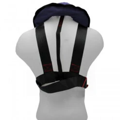 GILET DE SAUVETAGE GONFLABLE MANUEL ORANGE MARINE 170N AVEC HARNAIS ESSENTIAL NAVY -Nautigames Magasin gilet de sauvetage gonflable manuel orange marine 170n avec harnais essential navy 4