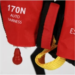 Gilet Gonflable ESSENTIAL ZIP Automatique Avec Harnais 170 N - Rouge -Nautigames Magasin gilet gonflable essential zip automatique avec harnais 170 n rouge 6