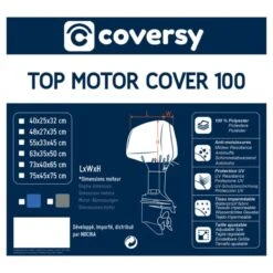 Housse Capot Moteur Bateau - Gris - 75 X 45 X 75 (115 A 225 Cv) - COVERSY -Nautigames Magasin housse capot moteur bateau gris 75 x 45 x 75 115 a 225 cv orangemarine 2