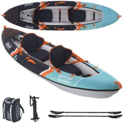 Kayak Gonflable Sevylor Kit Colorado 2 Adultes Avec 2 Pagaies Et Pompe