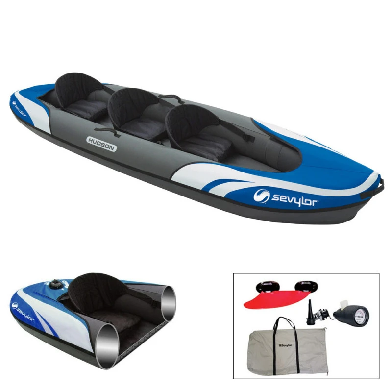 KAYAK GONFLABLE SEVYLOR HUDSON KCC360 BLEU 1 KAYAK GONFLABLE SEVYLOR HUDSON KCC360 BLEU