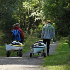 Eckla PACK CHARIOT KAYAK CANOE PLIABLE + BARRE DE REMORQUAGE VÉLO -Nautigames Magasin pack chariot kayak canoe pliable barre de remorquage velo 3