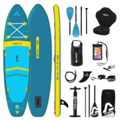 PACK COMPLET PADDLE KAYAK GONFLABLE AIRGLISS SUN 11.0 JUSQU'A 2 PERSONNES (max. 170kg)