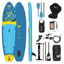 PACK COMPLET PADDLE KAYAK GONFLABLE WOW VOGUE 11.6 JUSQU'A 2 PERSONNES (max. 180kg)