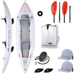 PACK KAYAK GONFLABLE AQUA MARINA HALVE PU 2P + 2 PAGAIES