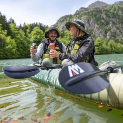 PACK KAYAK GONFLABLE CALIBER PECHE AQUA MARINA + PAGAIE WOW ALU 4 PARTIES -Nautigames Magasin pack kayak gonflable caliber peche aqua marina pagaie wow alu 4 parties 15