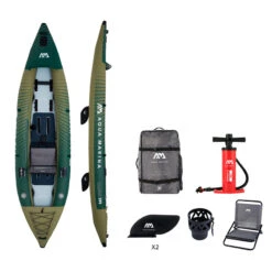 PACK KAYAK GONFLABLE CALIBER PECHE AQUA MARINA + PAGAIE WOW ALU 4 PARTIES -Nautigames Magasin pack kayak gonflable caliber peche aqua marina pagaie wow alu 4 parties 2