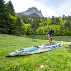 PACK KAYAK GONFLABLE CALIBER PECHE AQUA MARINA + PAGAIE WOW ALU 4 PARTIES -Nautigames Magasin pack kayak gonflable caliber peche aqua marina pagaie wow alu 4 parties 3