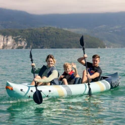 PACK Kayak Gonflable Sevylor Toledo (nouveau TAHITI PLUS) 2 Adultes 1 Enfant + 2 Pagaies + Pompe -Nautigames Magasin pack kayak gonflable sevylor toledo 2 adultes 1 enfant 2 pagaies pompe 13