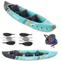 PACK Kayak Gonflable Sevylor Toledo (nouveau TAHITI PLUS) 2 Adultes 1 Enfant + 2 Pagaies + Pompe